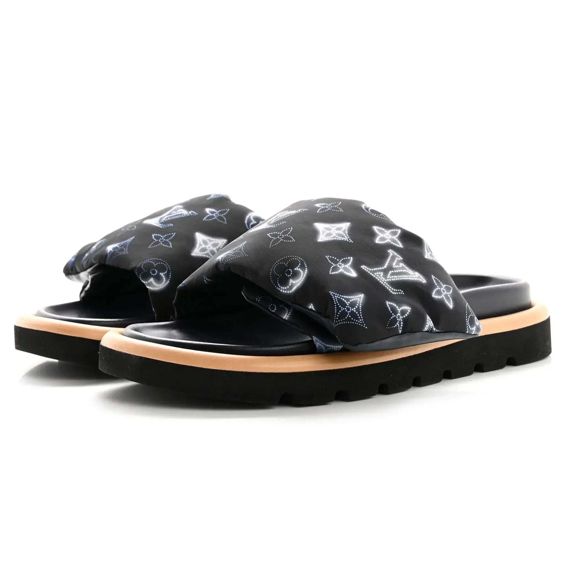Louis Vuitton Pool Pillow Monogram Navy Slides